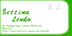 bettina lenko business card